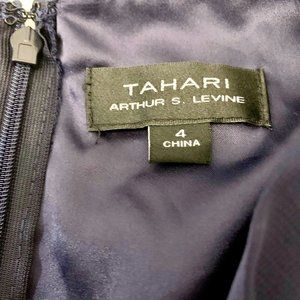 tahari asl tiered chiffon maxi gown